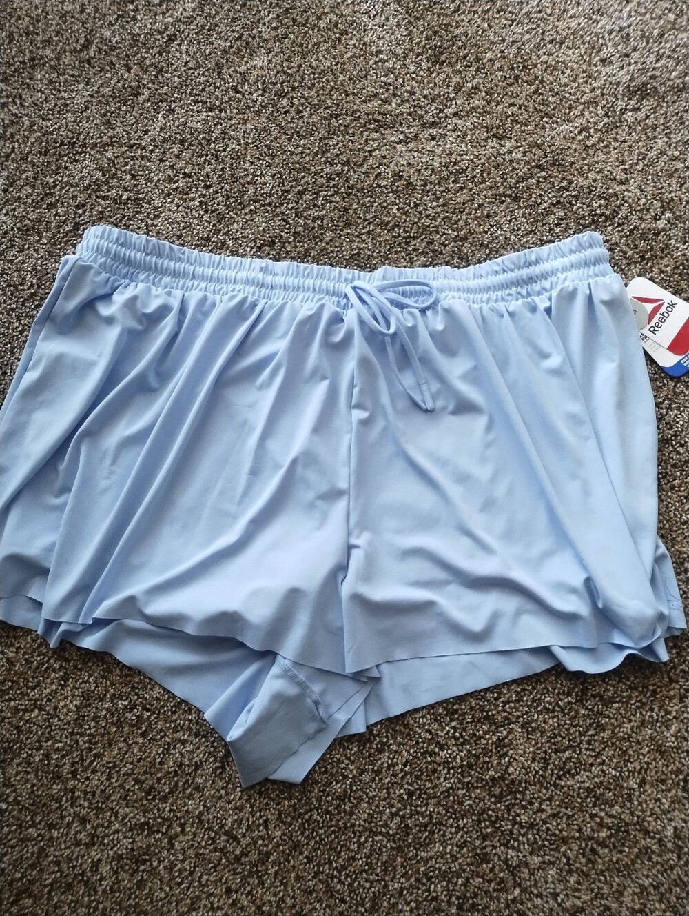 Reebok Women Light Blue Athletic Shorts with Drawstring